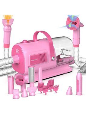 7-in-1 Dog Grooming Vacuum & Dryer Kit - Pet Hair Shedding Blower & Clippers